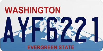 WA license plate AYF6221