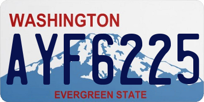 WA license plate AYF6225
