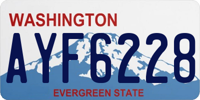 WA license plate AYF6228