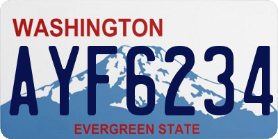 WA license plate AYF6234
