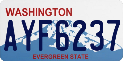 WA license plate AYF6237