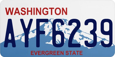 WA license plate AYF6239