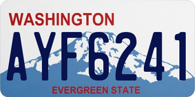WA license plate AYF6241