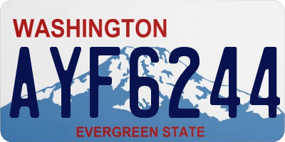 WA license plate AYF6244