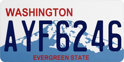 WA license plate AYF6246