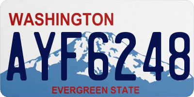 WA license plate AYF6248