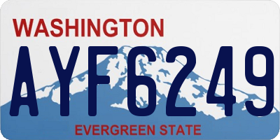 WA license plate AYF6249
