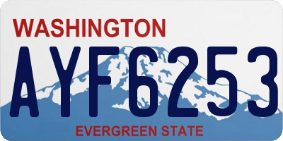WA license plate AYF6253