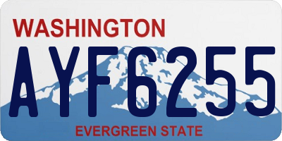 WA license plate AYF6255