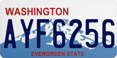 WA license plate AYF6256