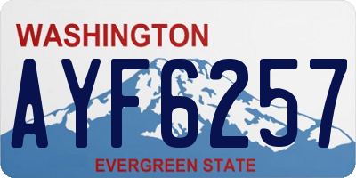 WA license plate AYF6257