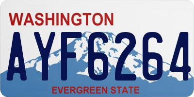 WA license plate AYF6264
