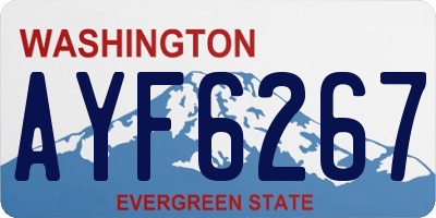 WA license plate AYF6267