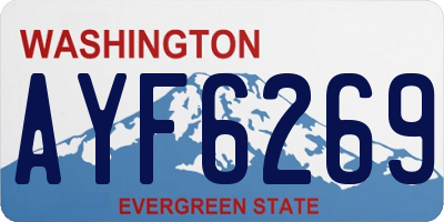 WA license plate AYF6269