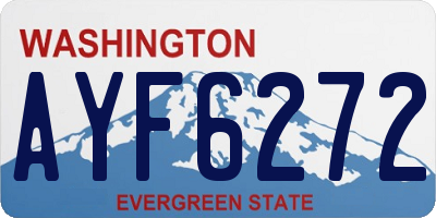 WA license plate AYF6272