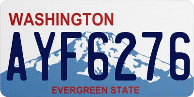 WA license plate AYF6276