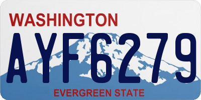 WA license plate AYF6279