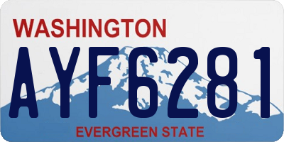 WA license plate AYF6281