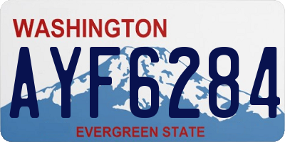 WA license plate AYF6284