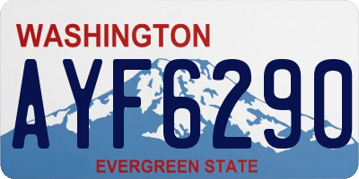 WA license plate AYF6290