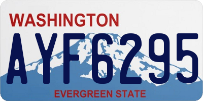 WA license plate AYF6295