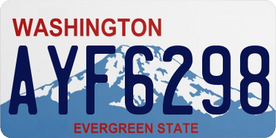 WA license plate AYF6298