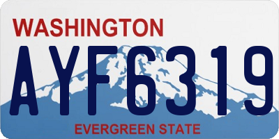 WA license plate AYF6319