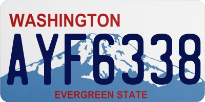 WA license plate AYF6338