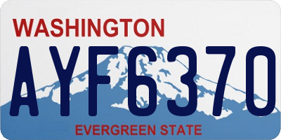 WA license plate AYF6370