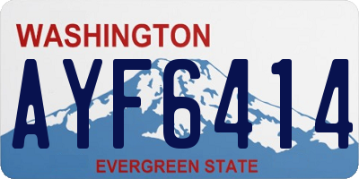 WA license plate AYF6414