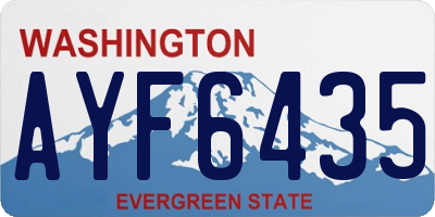 WA license plate AYF6435