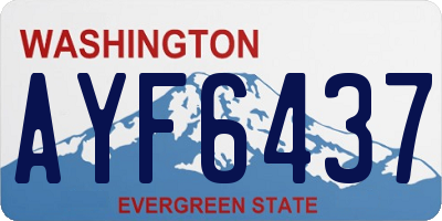 WA license plate AYF6437