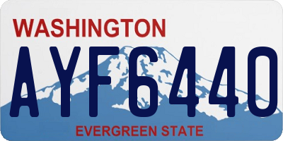 WA license plate AYF6440