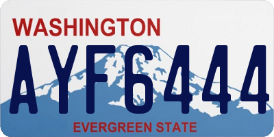 WA license plate AYF6444