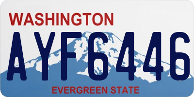 WA license plate AYF6446