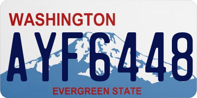 WA license plate AYF6448