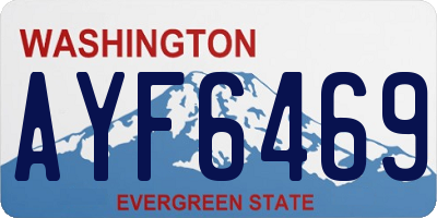 WA license plate AYF6469
