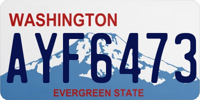 WA license plate AYF6473