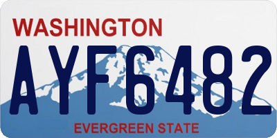 WA license plate AYF6482