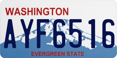 WA license plate AYF6516