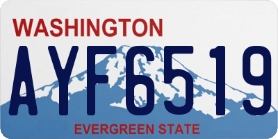 WA license plate AYF6519