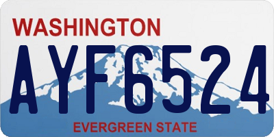 WA license plate AYF6524