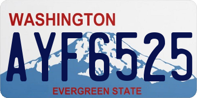 WA license plate AYF6525