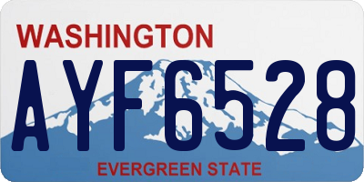 WA license plate AYF6528