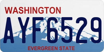 WA license plate AYF6529
