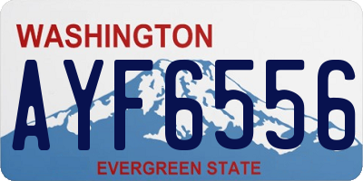 WA license plate AYF6556