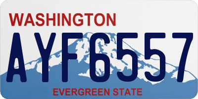WA license plate AYF6557