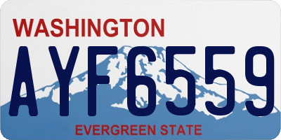 WA license plate AYF6559