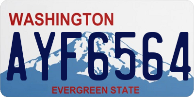 WA license plate AYF6564