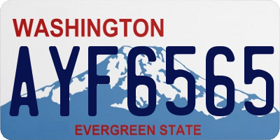 WA license plate AYF6565